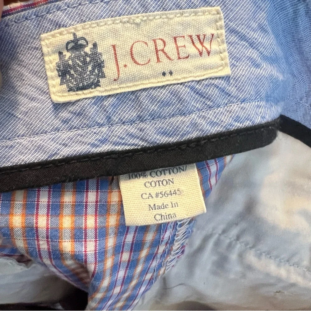 J. Crew Men Rivington Plaid Flat-Front Shorts- Waist 30